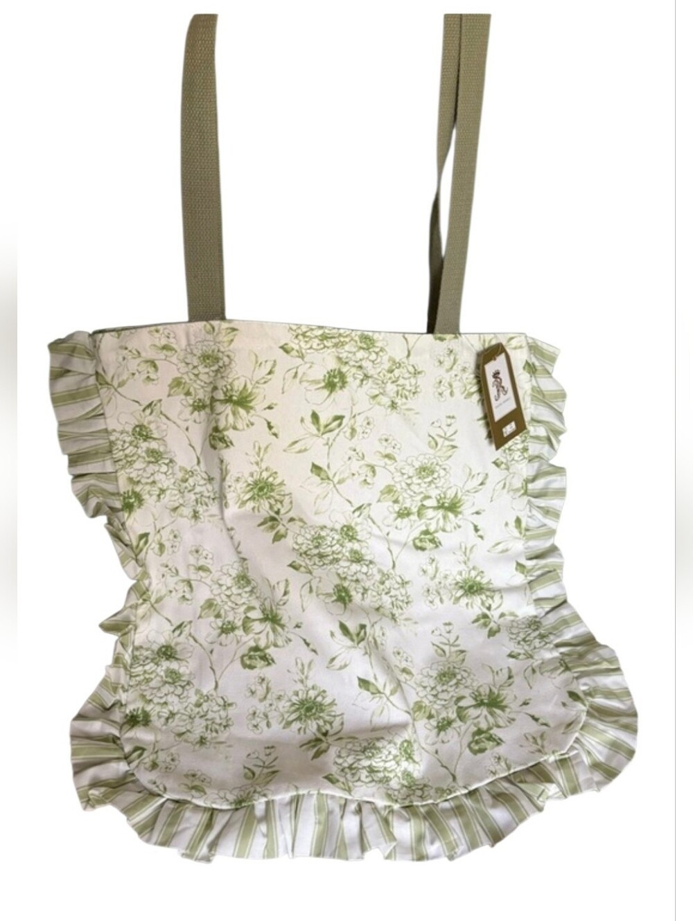 Rachel ashwell floral ruffle tote bag